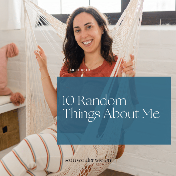 10 Random Things About Me [Survey] | Sam Vander Wielen