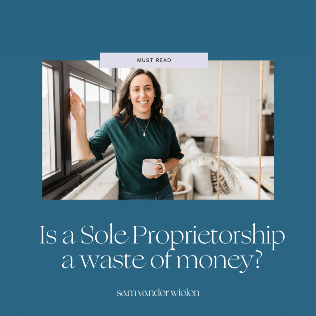 Is a Sole Proprietorship a waste of money?