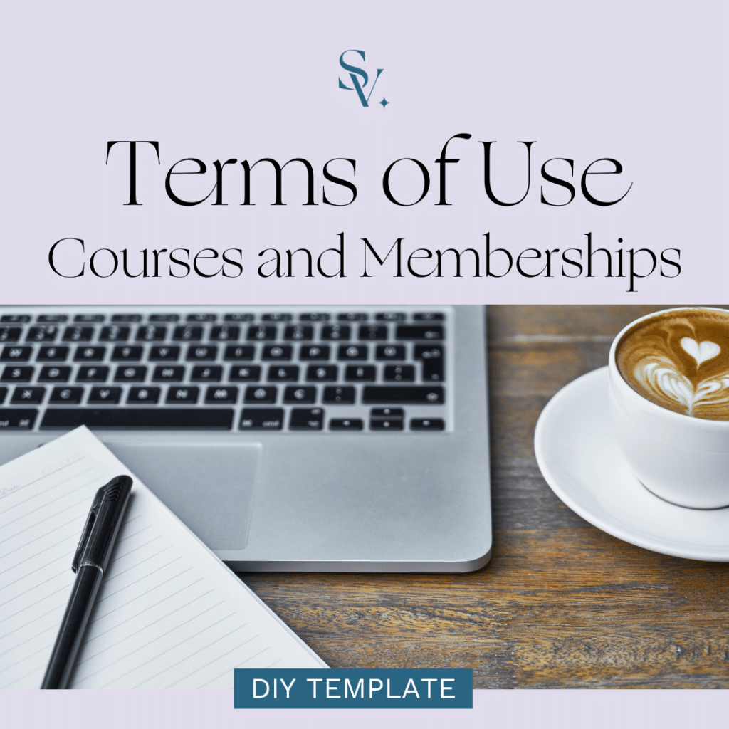 laptop open next to a cappuccino with text overlay "Terms of Use"