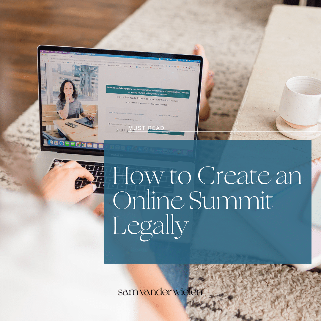 How to Create an Online Summit Legally | Sam Vander Wielen