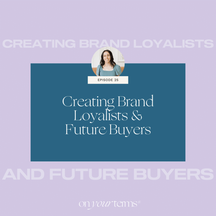 lavender background with text overlay "Creating Brand Loyalists & Future Buyers"