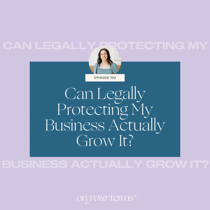 Lavender background with text overlay "Can Legally Protecting My Business Actually Grow It"
