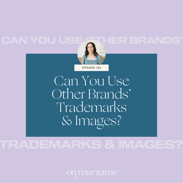 lavender background with text overlay "Can You Use Other Brands’ Trademarks And Images"