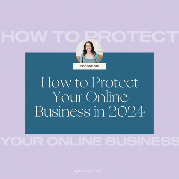 lavender background with text overlay "How to Protect Your Online Business in 2024"