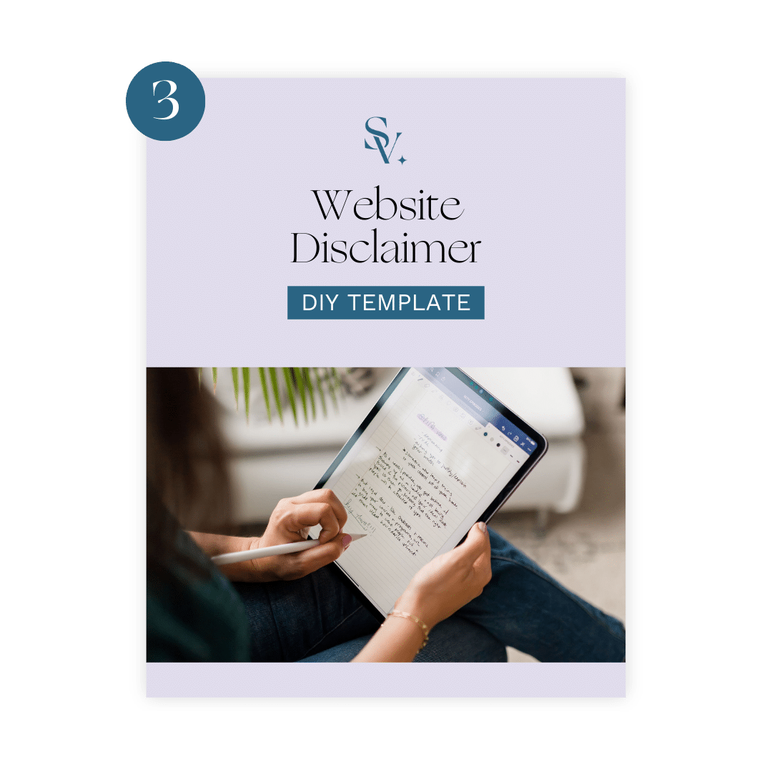 website disclaimer diy template