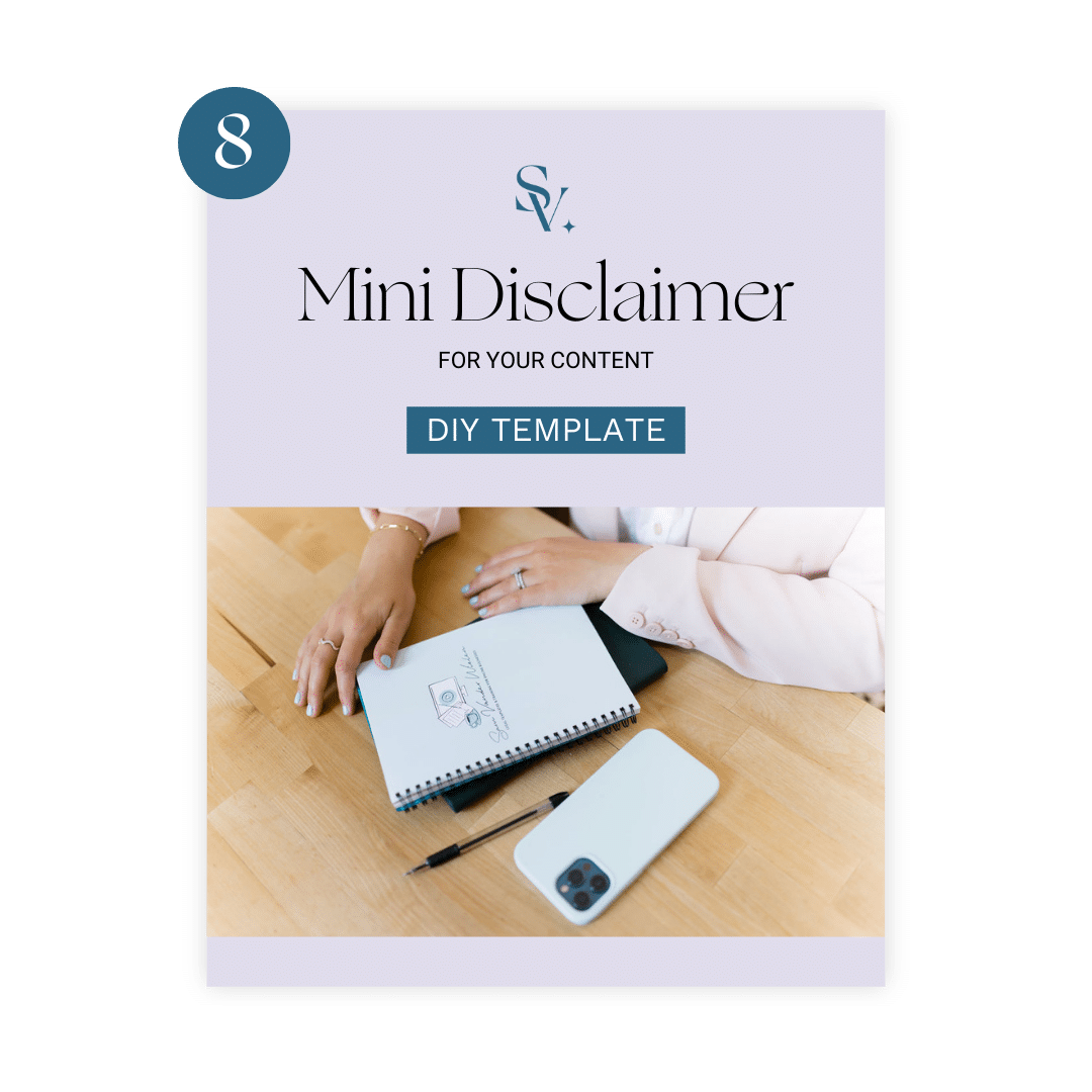 mini disclaimer diy template