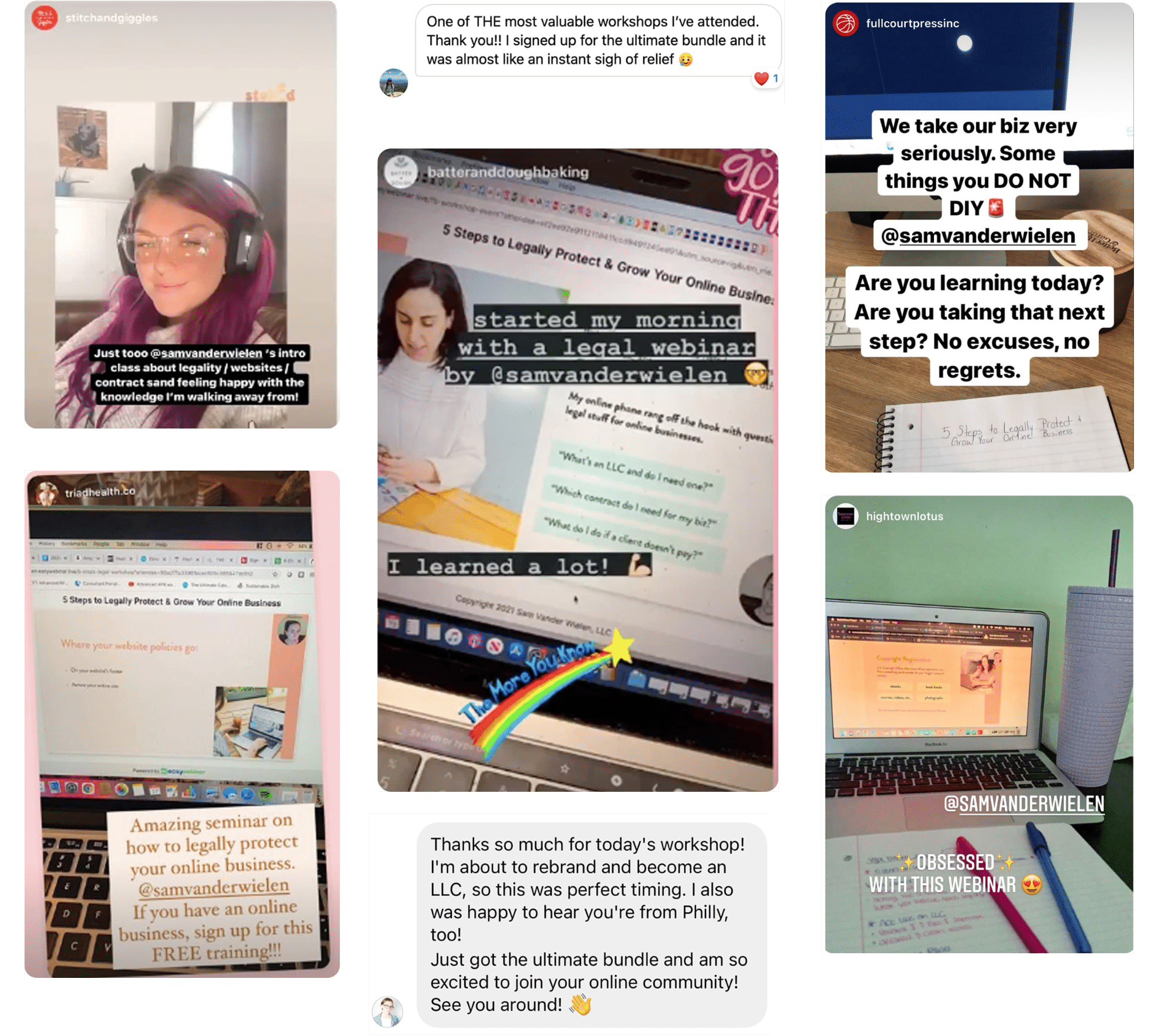 collage of instagram stories