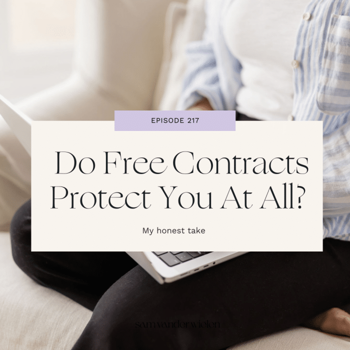 woman typing on her computer with the headline do contracts protect you at all