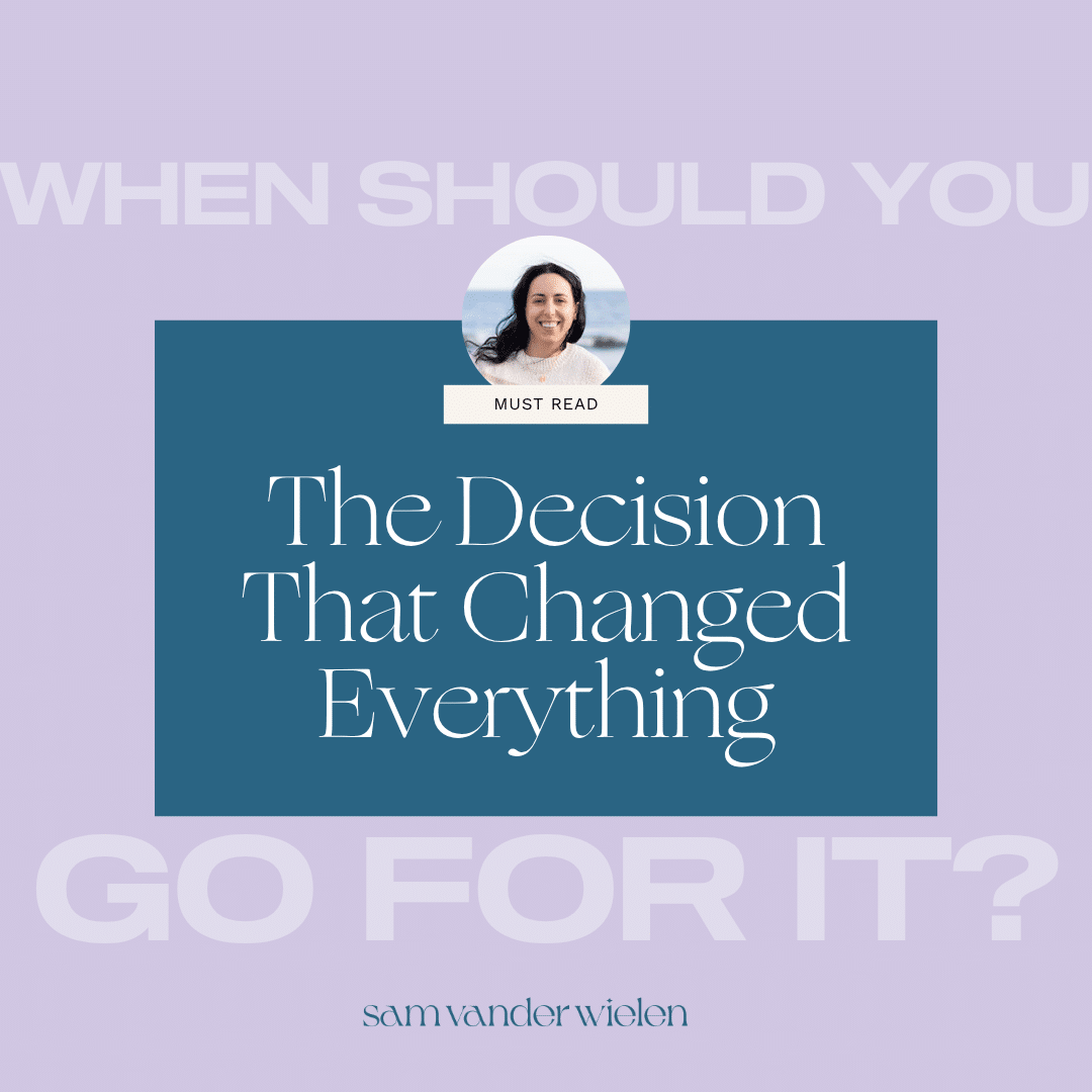 The decision that changed everything? Sam Vander Wielen