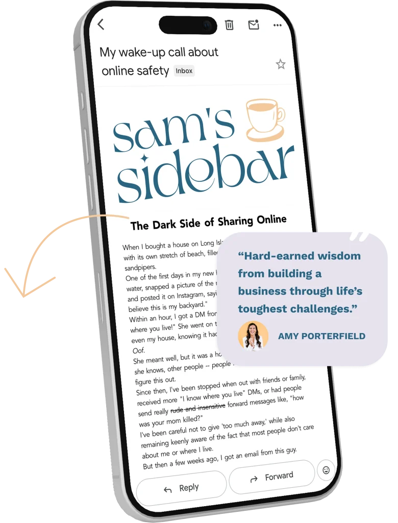 iPhone with Newsletter on it