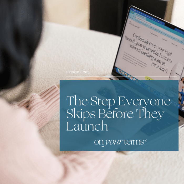 Sam Vander Wielen typing on her laptop with text overlay reading “The Step Everyone Skips Before They Launch"